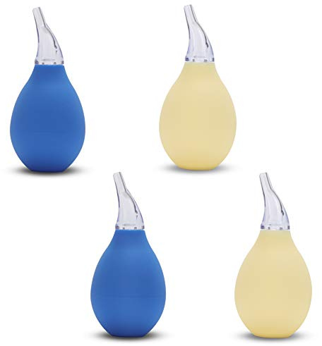 Lamoutor 4Pcs Premium Nasal Aspirator Nose Suction Bulb for Baby