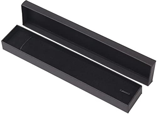 Bracelet Gift Box, Black Long Necklace Case, 4 * 21 * 2cm Kraft Jewelry Box for Necklaces, Earrings, Valentine's Gifts