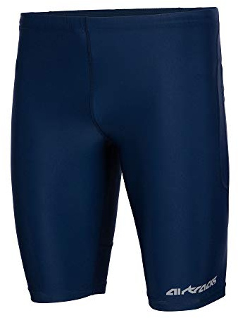 Airtracks Pantaloni funzionali da corsa Pro Air – Pantaloni corti da corsa, pantaloncini – traspiranti, ad asciugatura rapida – compressione – riflettori, navy-blu, M
