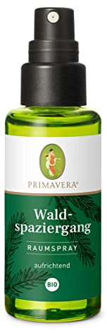 PRIMAVERA Rumsspray skogspromenad ekologisk – jättegran, granbarr och vetiver – aromdiffuser, aromaterapi, rumsdoft spray – vegansk