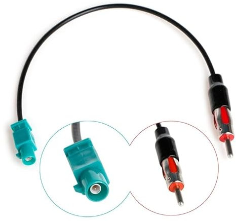 PA Products Fakra to Din ISO Audio Aerial Adaptor Cable Car Radio Antenna Car Radio Compatible for BMW, Ford, Volkswagen and more