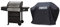 Zanussi ZGBBQ4B01-C 4 Burner Gas Barbecue with BBQ Cover, Automatic Ignition & Integrated Thermometer, Black & Stainless Steel, Gas BBQ, 2 Wheels Fitted Rack with 1 Side Shelf