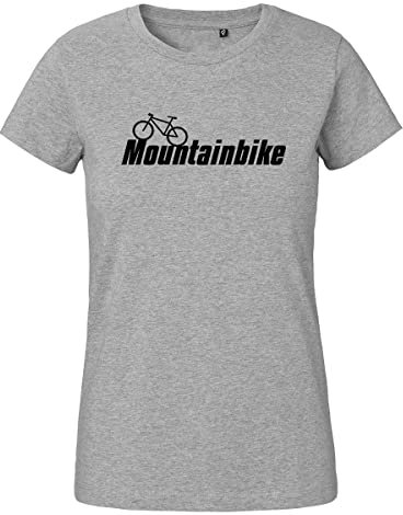Huuraa Oberteil Mountain Bike Fahrrad Geschenk Größe XS Sport Grey Bio Baumwolle Fairtrade Mountain Bike Aufmerksamkeit