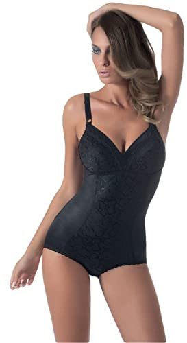 CHARME - Body Modellante Donna Senza Ferretto, Intimo Contenitivo in Tessuto Jacquard, Coppe Sfoderate e Spalline Larghe - Art. 1811