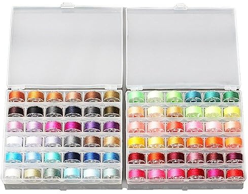 Ericetion Set de 72 bobinas de Costura, Estuche de bobinas para máquina de Coser, Carrete de Hilo Multicolor, carretes de máquina de Coser, Accesorios de Costura.