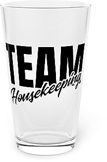 Teegarb Letter Blanket Hilarious Housekeeping Hotel Motels Management Enthusiast Humorous Housekeeper Attendant Clerk Staff Cleaner Pint Glass, 16oz 16oz
