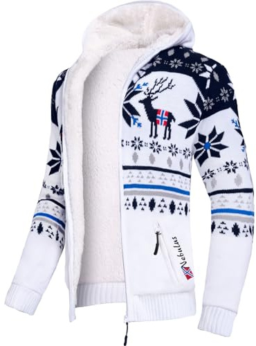 Nebulus Herren Jacke NORON, mit Kapuze, schicker Pullover im Norweger-Style