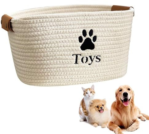 bangminda Contenitori per Giocattoli per Cani Gatto Cestino Porta Giocattoli per Animali Domestici Scatola Giocattoli per Cani Organizzatore di Abbigliamento Giocattoli Accessori per Cane Gatto