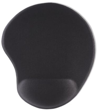 Hama Ergonomisches Mauspad klein mit Handauflage, Memory Foam | Mauspad schwarz, strapazierfähige Handgelenkauflage, passt sich an, kleines rutschfestes Mousepad