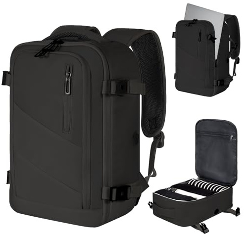 VOESLD für Easyjet Handgepäck 45x36x20, Handgepäck Rucksack Herren Damen Laptop Rucksack Wasserdicht, Reiserucksack Dunkelgrau, Kann als Sportrucksack