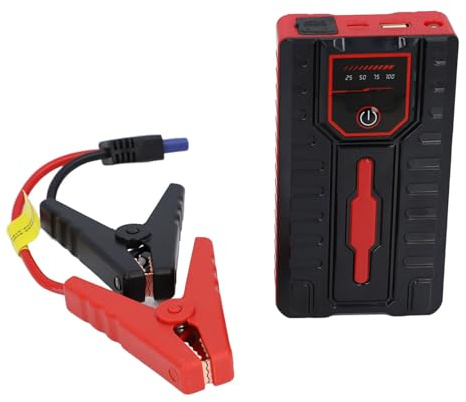 1000 A Starthilfe mit USB Ausgang, 20000 mAh Lithiumbatterie, Autobatterie Booster Pack, LED Taschenlampe, für Alle 7 Liter Benzin- und 5,5 Liter Dieselmotoren, Camping, Reisen