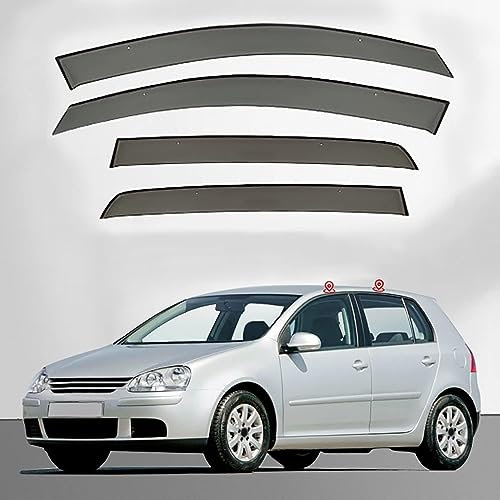 GuGuoZZ Windabweiser Regenabweiser für VW Golf 5 2004 Luftabweiser Seitenscheiben Regenschutz Regenabweise Rumplex Windabweiser