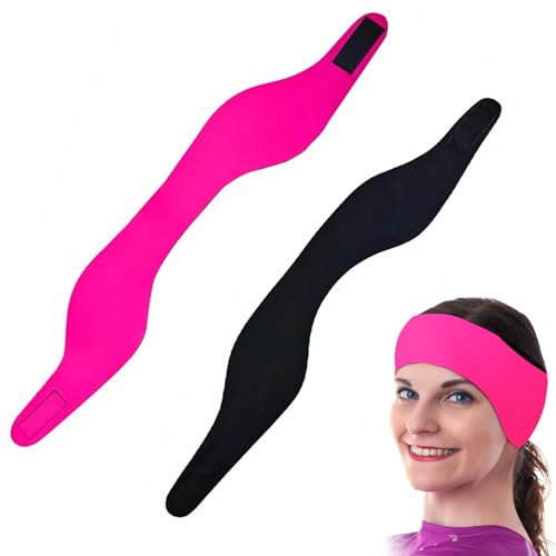 2 Stücke Schwimmen Stirnband, Elastische Neopren Haarband, Ohr Schutz Stirnband, Stirnbands Damen und Herren, für Schwimmen und Surfen