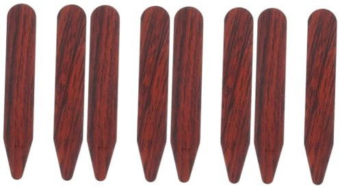 COLLBATH 8 Stk Kragenstütze aus Holz Hemdkragen bleibt Hemdkrageneinsätze Herren Kragen bleibt kleid krageneinsätze Kragenstäbchen für Männer Kragenstäbchen für Herren hölzern Light Brown
