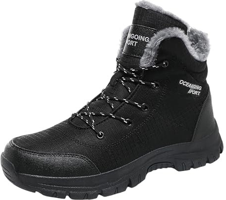 SRZYMJ Schuhe Herren Schwarz Sneaker Herren Braun Arbeitsschuhe Winter Herren Herren Sicherheitsschuhe Herren-Laufschuhe Schlittschuhe Herren 46 Winterschuhe Gefüttert Wasserdicht Fitnessschuhe 46