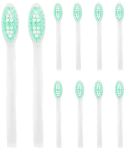 10 Pack Ersatzbürstenkopfe Kompatibel mit Apa care Elektrische Zahnbürste Schallzahnbürste Ersatz Zahnbürste Köpfe, für Apacare Bürstenköpfe Ersatzbürsten Aufsteckbürsten, Mit Staubabdeckung (Weiß)
