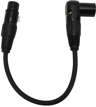 Topiky XLR Mikrofonkabel, 3Pin XLR Männlich Bis Weibliches Mikrofonkabel, 90 Grad Design Mikrofonkabel für Lautsprecher Studio Mixer Sound Schnittstellen (1m / 3,3 Fuß)