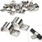 Mailfull 30 Unidades Abrazaderas Metalicas para Tubos Grapas para Cables Pared Ø 10 mm Cable Clips para Cables Alambres Cables de Red FijacióN de Vallas