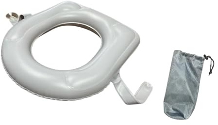 Milageto Aufblasbare Toilettensitzkissen -Inflation erhöhte Toilettensitz für Hotel Heimattrieb behindertenbehinderte Patienten