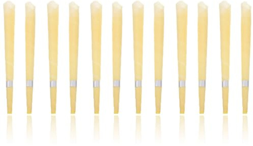 WRITWAA 12 Kompakte Aromatherapie Stäbchen aus Bienenwachs mit Trompetenförmigem Design für Haushalts Ohrenschmalzentfernung und Entspannung bei Staub und Juckreiz