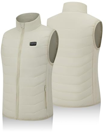vapesoon Heated Body Warmer for Women Men with 4 Zone Switch, H 5V/7.4V Power Support,Heated Vest with 26 Heat Pads – Versatile for Camping,and Everyday Use – （Battery Not Included）