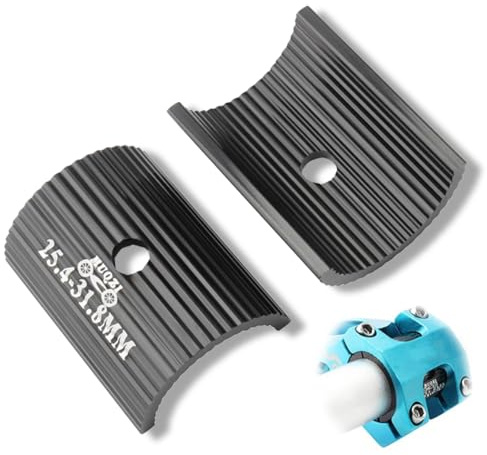 AOEVUIR 2 Stück Fahrradlenker Shim Spacer Bike Vorbau Shims Fahrrad Lenker Adapter Unterlegscheiben Aluminiumlegierung Lenkerhülse (25.4 auf 31.8 mm)