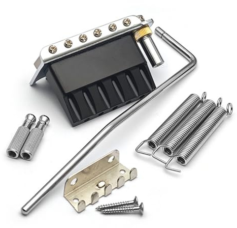 Uqezagpa 6 Saiten E-Bass Gitarre Feste Brücke Doppelk Metall Gitarre Hardtail Bridge Geeignet