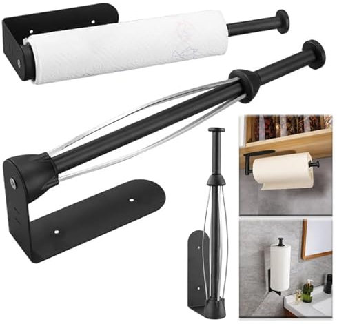 WEOKDFHA Papierhandtücher Spender Küchenrollenpapierhalter mit Dämpfungseffekt, Bad-Toilettenpapierhalter, Wandmontage, Edelstahl-Papierregal, Bad-Hardware(B)