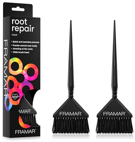 FRAMAR Pinceau Coloration Cheveux - Pinceau Couleur Cheveux, Pinceau Teinture Cheveux, Pinceau Cheveux Coloration, Kit Coiffure, Kit Coloration Cheveux, Kit Decoloration Cheveux - 2 Paquet