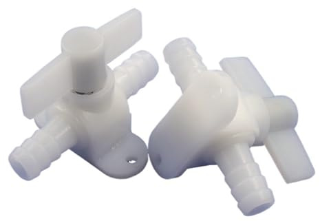 1/5pcs 10mm Plastic Barbed Connectors Ball Valve Aquarium Fish Tank Air Pump Aerator Soft Pipe Hose Switch(5pcs)