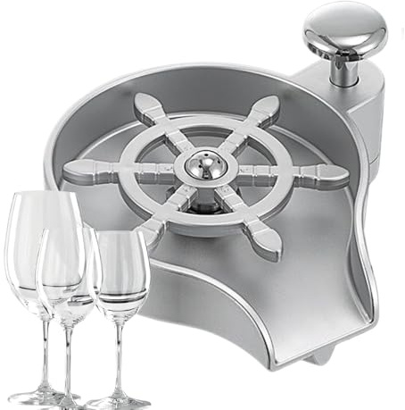 Sink Cup Rinser | Stainless Steel Kitchen Cup Cleaning Tool | Glass Washing Rinser - For Glasses Water Bottles Jugs Wine Glasses and Mugs