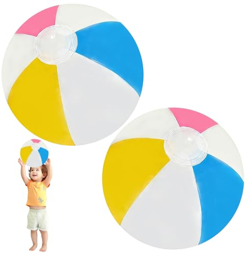 2 Stück Wasserball,Wasserball Aufblasbar,Pool Spielzeug,Ball Wasser Aufblasbarer Kinder,Baby WasserbäLle Aufblasbares Beach Fussball,Aufblasbar Balls,für Schwimmball Strandball