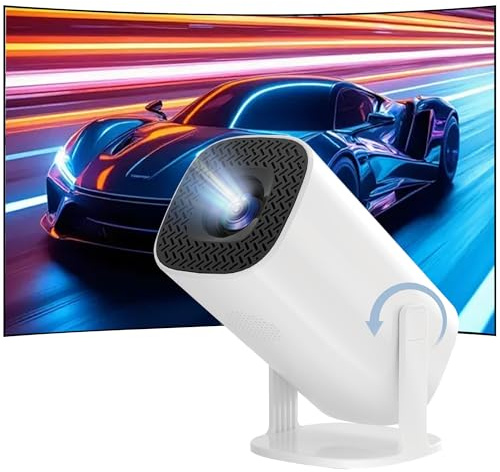 P30 Pro Mini Proyector con WiFi&Bluetooth,Videoproyector con Android 11,Smart Proyector para dormitorios&Exteriores con resolución de 1280×720 píxeles,Compatible con Smartphones&Altavoces (Blanco)