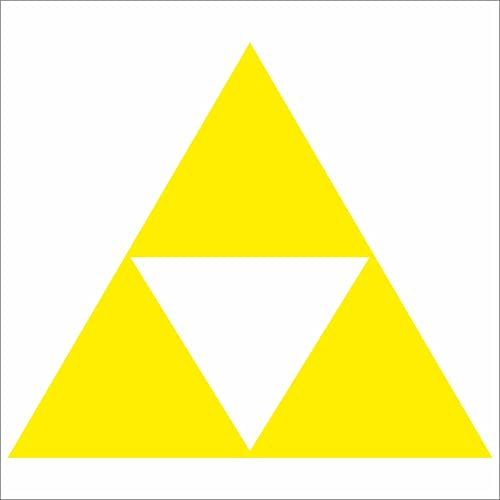 JINTORA - Autoaufkleber Tuning - Auto Aufkleber - Triforce - 115x99 mm - Bus - Fenster - Heckscheibe - Camper - wetterfest - Outdoor Sticker Auto Deko LKW - Tuning Selbstklebend - gelb