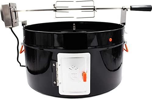 ProQ BBQ Rotisserie Kit (Ranger/Frontier V4) | includes Stainless Steel Electric Motor - Rotisserie for BBQ Smoker - BBQ Gifts for Men