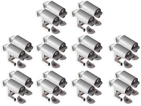 KLEMMFLEX Klemmhalter für Jalousien, Jalousie Halterung ohne Bohren, zum Klemmen, 20 Stück, grau, Stabiler Klemmträger mit Metallbügel, verstellbar von 4-25 mm, für Fenster und Balkontüren