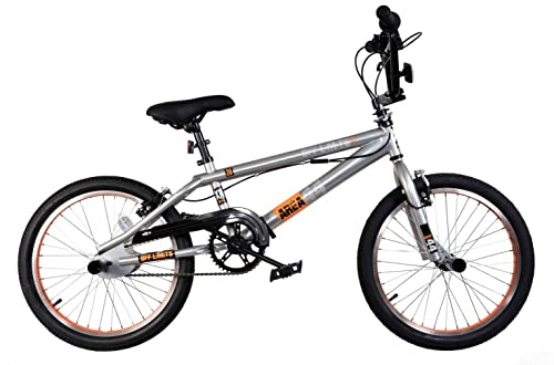 XN Area 44 20 Freestyle BMX Bike w/ 360 Gyro - Metallic Grey/Orange