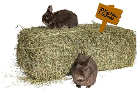 agrar-Store Heu 10kg Heuballen Wiesenheu 1.Schnitt Kaninchenheu Meerschweinchenheu Stroh frisch & unbehandelt, Ernte 2025