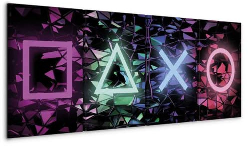 murando - Akustikbild für Gamers 80x30 cm 4 tlg Bilder Akustikschaum Schallschutz Akustikpaneele Wandpaneele Schalldämmung Schallabsorber Gamer Jugendzimmer Gaming Spielkonsole i-A-0164-b-i
