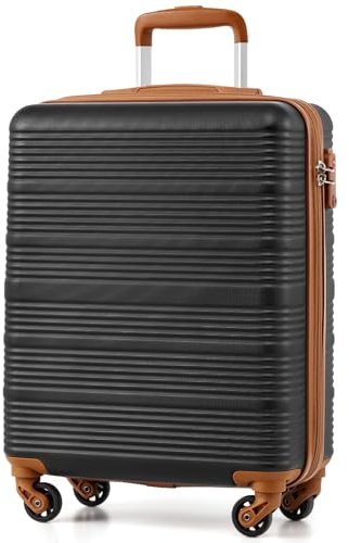 COOLIFE Handgepäck Koffer 55x40x20cm für Easyjet, Trolley Handgepäck | Geeignet für Kurztrips und Geschäftsreisen, Leichter ABS Hartschale mit TSA-Schloss, Teleskopgriff, 4 Leise 360° Rollen