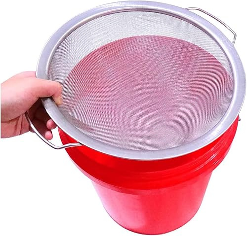Filtre de peinture à mailles fines en acier inoxydable de 60 mailles pour seaux de 5 gallons, Filtre en entonnoir pour émulsion de miel, Filtrer les impuretés dans la peinture (1 pièce)
