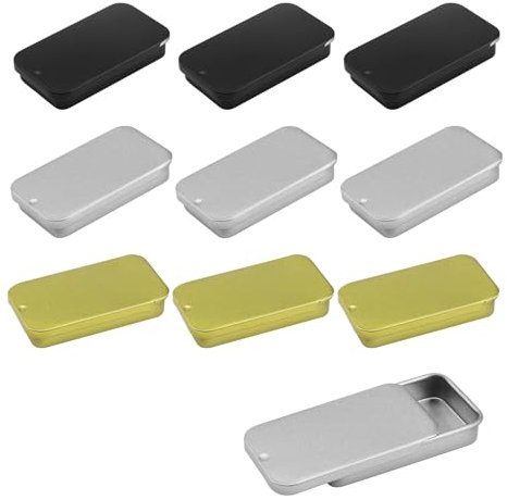 KLEHOPE 9 Stück Blechdose mit Deckel, Metalldosen, Mini Organizer Aufbewahrungsbox, Blechdose Klein mit Deckel, Geeignet zum Aufbewahren Von Süßigkeiten, Knöpfen
