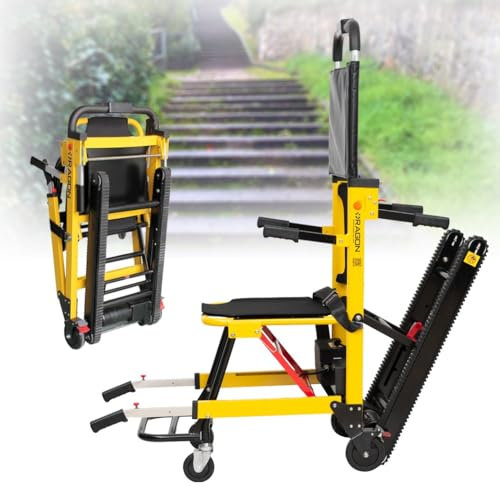 WLBOF HZWJD Elektrischer Treppensteiger,Electric Stair Climber Aus Aluminiumlegierung,Zusammenklappbarer Treppensteiger,Treppenlifte,Sackkarre Treppensteiger Elektrisch,24V13ah A