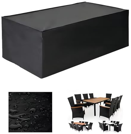 HNYDM Copertura Mobili da Giardino, 90x60x100cm/LxWxH Copertura da Tavolo da Giardino Impermeabile, Copertura Divano Esterno Telo Copritavolo da Esterno, Anti-UV Copridivano Esterno