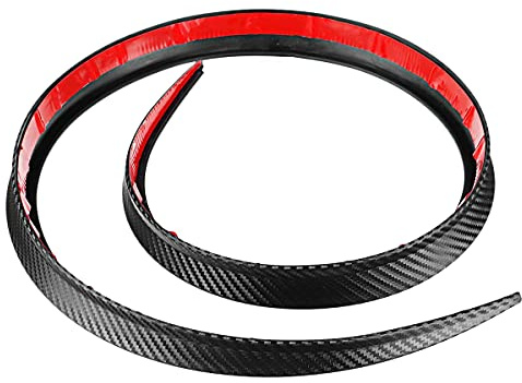 Qiaohome Alerón Trasero Universal de 1,28 M, Fibra de Carbono, Caucho Negro