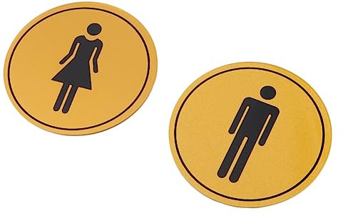 Gatuida 2stücke Acryl Wc Zeichen Damen Und Herren Toilettenschild Wc Waschraum Schild