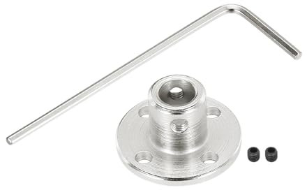 QUARKZMAN 4 Pcs 6.35mm Raccord De Bride Connecteur Rigide Guide Modèle Coupleur Accessoire Arbre Axe Pièces Avec Mini Clé Hexagonale Et Vis De Fixation Pour DIY RC Modèle Moteurs, Argent