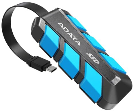 ADATA SC740 Disco SSD externo 500 GB, SSD externo portátil USB 3.2 Gen2 USB-C – hasta 1050 MB/s
