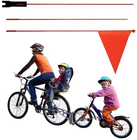Sicherheits-Fahrradfahne – Höhenverstellbare Fahrradflagge Für Kinder & Erwachsene, Robuste Warnflagge Für Bessere Sichtbarkeit | Windfeste Sicherheitsfahne Für Radfahrer, Fahrradwimpel Für Verkehrssi