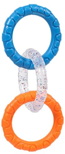 lisutupode Tug Rings For Dogs,3 Rings Dog Tug Of War Toy | Interactive Biting Game, Pet Supplies, Promotes Teeth Care, Exercise Equipment For Indoor Outdoor